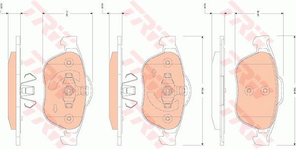 TRW COTEC brake pad set TRW GDB1823