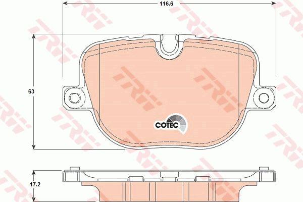 TRW COTEC brake pad set TRW GDB1824