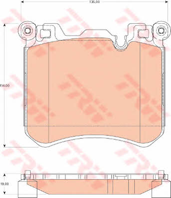 TRW COTEC brake pad set TRW GDB1826