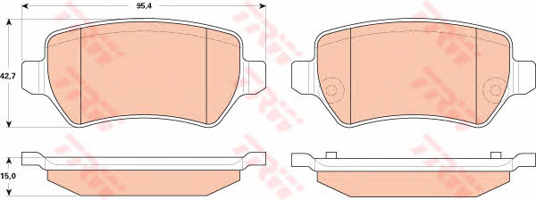 TRW COTEC brake pad set TRW GDB1831