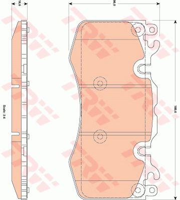 TRW COTEC brake pad set TRW GDB1834