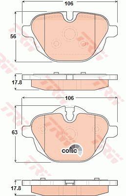 TRW COTEC brake pad set TRW GDB1840