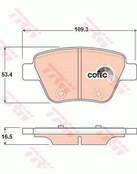 TRW COTEC disc brake pads, set TRW GDB1841