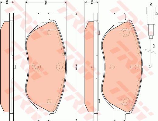 TRW COTEC brake pad set TRW GDB1855