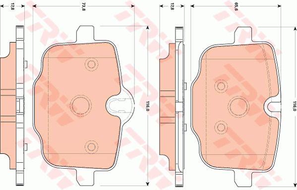 TRW COTEC brake pad set TRW GDB1869