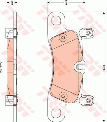 TRW COTEC brake pad set TRW GDB1876