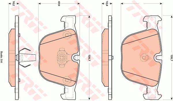 TRW COTEC brake pad set TRW GDB1892
