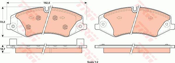 TRW COTEC disc brake pads, set TRW GDB1898