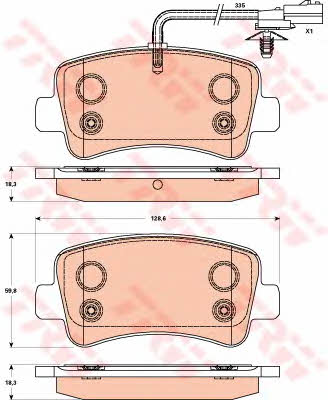 TRW TRW COTEC brake pad set – price 138 PLN