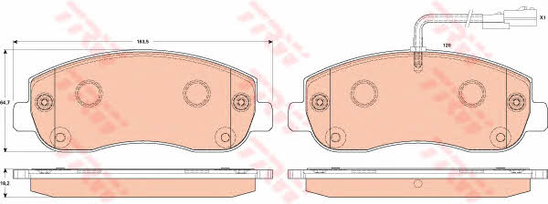 TRW COTEC brake pad set TRW GDB1910