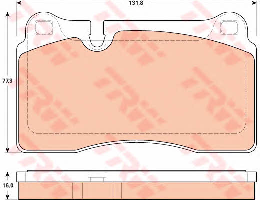 TRW COTEC brake pad set TRW GDB1912