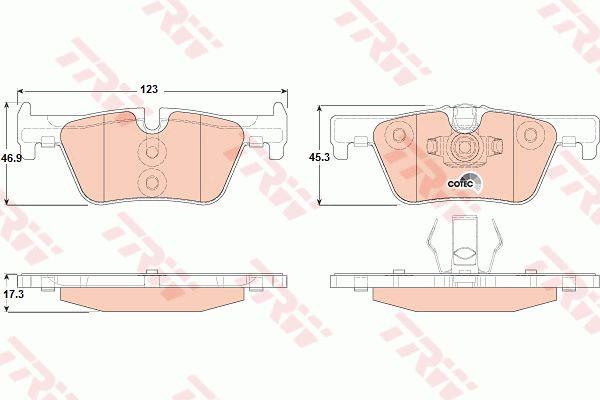 TRW COTEC brake pad set TRW GDB1919
