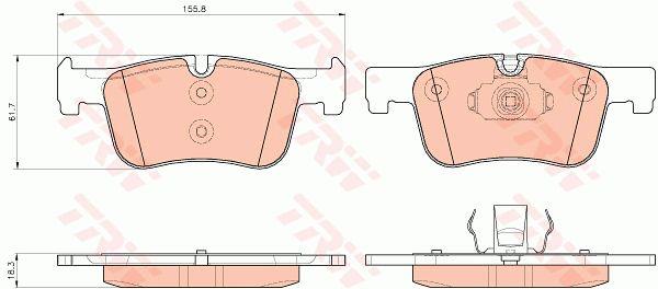 TRW TRW COTEC brake pad set – price 195 PLN