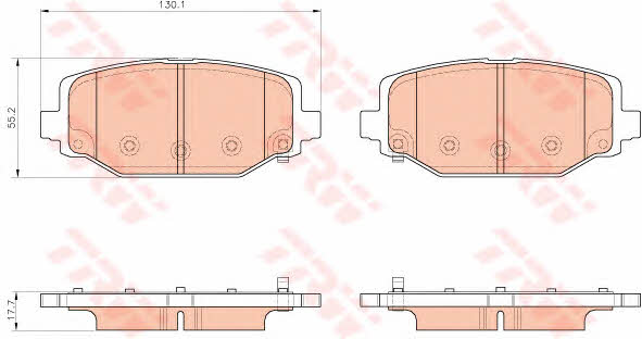 TRW COTEC brake pad set TRW GDB1936