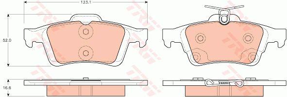 TRW COTEC brake pad set TRW GDB1938