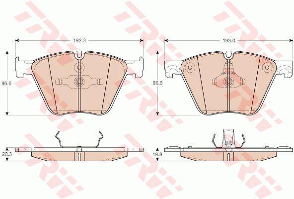 TRW COTEC brake pad set TRW GDB1964