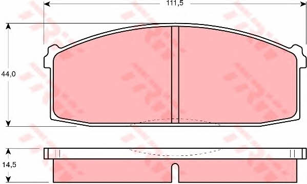 TRW COTEC disc brake pads, set TRW GDB197