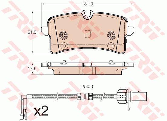 TRW COTEC brake pad set TRW GDB1975