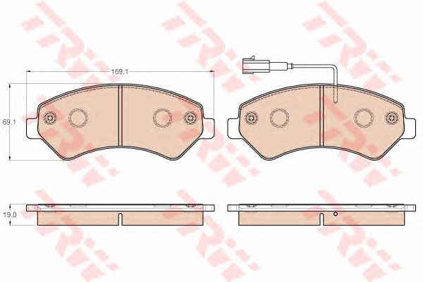 TRW COTEC brake pad set TRW GDB1982