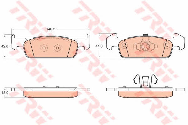 TRW TRW COTEC brake pad set – price 101 PLN