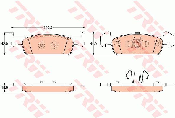 TRW COTEC brake pad set TRW GDB2018