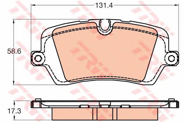 TRW COTEC brake pad set TRW GDB2029