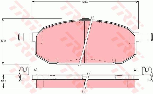 Brake pad kit Mazda 323 C: GDB3153 TRW TRW COTEC brake pad set