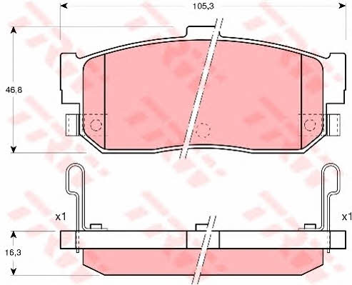 TRW COTEC brake pad set TRW GDB3181