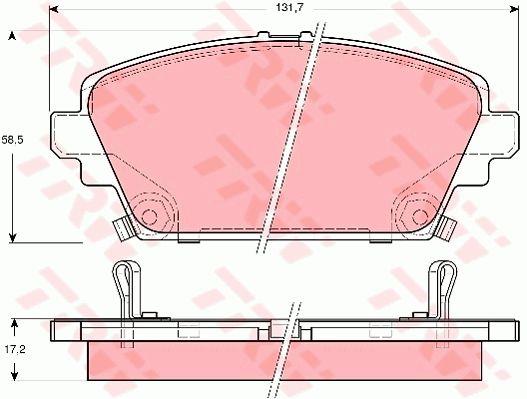 TRW COTEC brake pad set TRW GDB3186