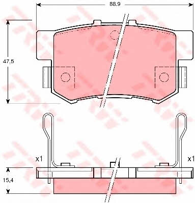 TRW TRW COTEC brake pad set – price 102 PLN