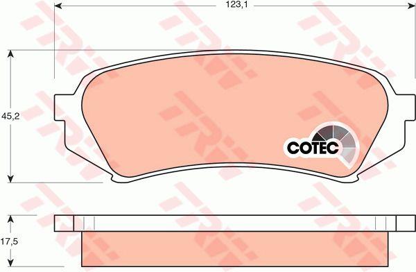 TRW COTEC brake pad set TRW GDB3198