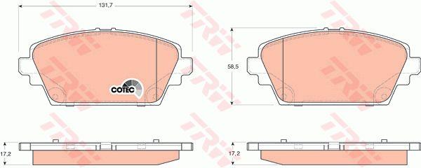 TRW COTEC brake pad set TRW GDB3227