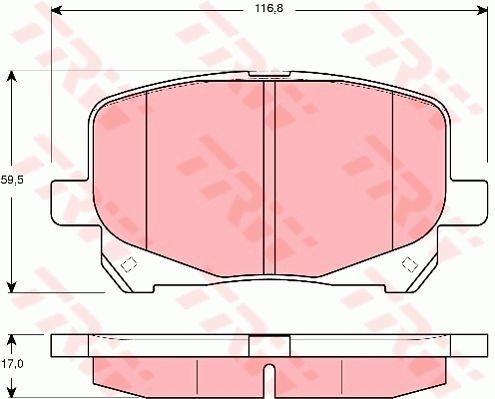 TRW COTEC disc brake pads, set TRW GDB3248