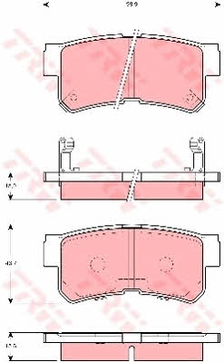 TRW COTEC brake pad set TRW GDB3258