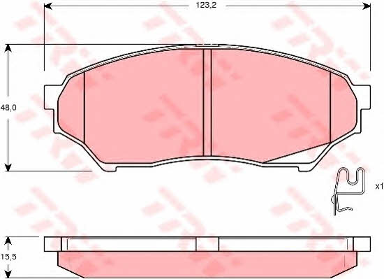 TRW COTEC brake pad set TRW GDB3270
