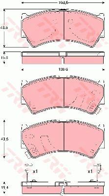 TRW GDB3275 TRW COTEC disc brake pads, set GDB3275