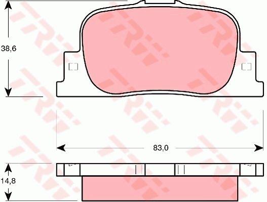 TRW COTEC brake pad set TRW GDB3278