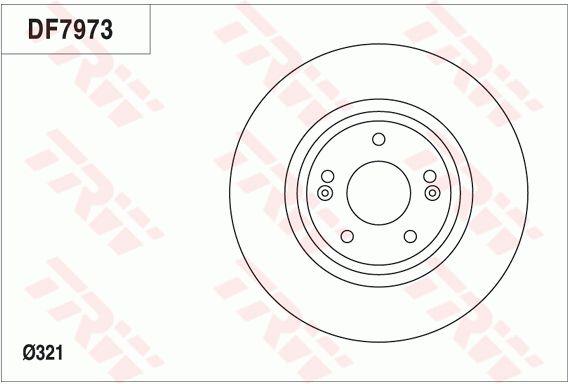 TRW Front brake disc ventilated – price 219 PLN