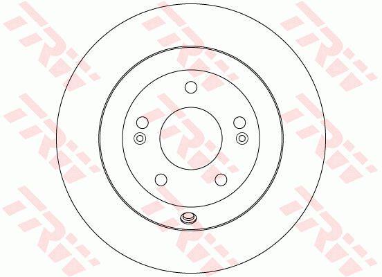 TRW Rear brake disc, non-ventilated – price 157 PLN