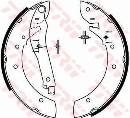 TRW GS8206 Brake shoe set GS8206