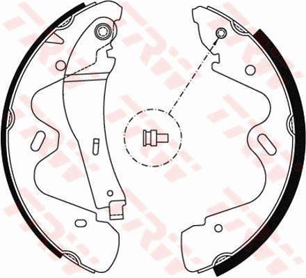 Brake shoe set TRW GS8483