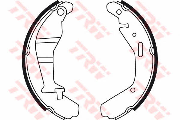 Brake shoes Subaru: GS8724 TRW Brake shoe set