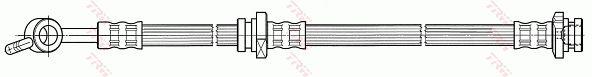 Flexible brake hose Nissan Note: PHD517 TRW Brake Hose