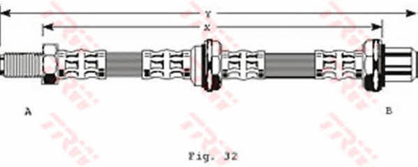 TRW PHB145 Brake Hose PHB145