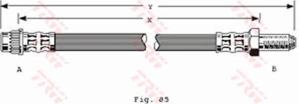 Flexible brake line Fiat Ulysse: PHB294 TRW Brake Hose