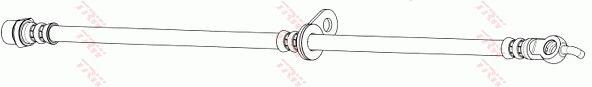 Flexible brake line Toyota Highlander: PHD1059 TRW Brake Hose