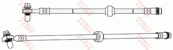 Flexible brake line Peugeot 607: PHD1074 TRW Brake Hose