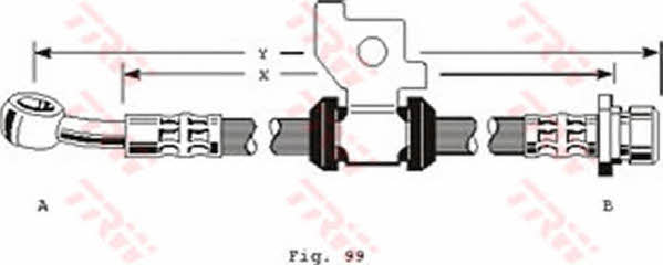 TRW PHD165 Brake Hose PHD165