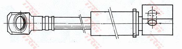 Flexible brake line Opel Kadett E: PHD229 TRW Brake Hose