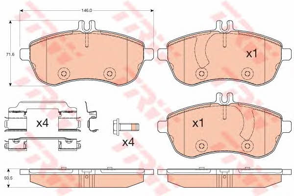 TRW COTEC brake pad set TRW GDB2056